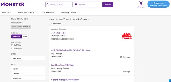 New Jersey Transit Job Application & Careers